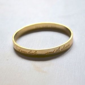 Kate Spade Idiom This Year I Will Gold Bangle